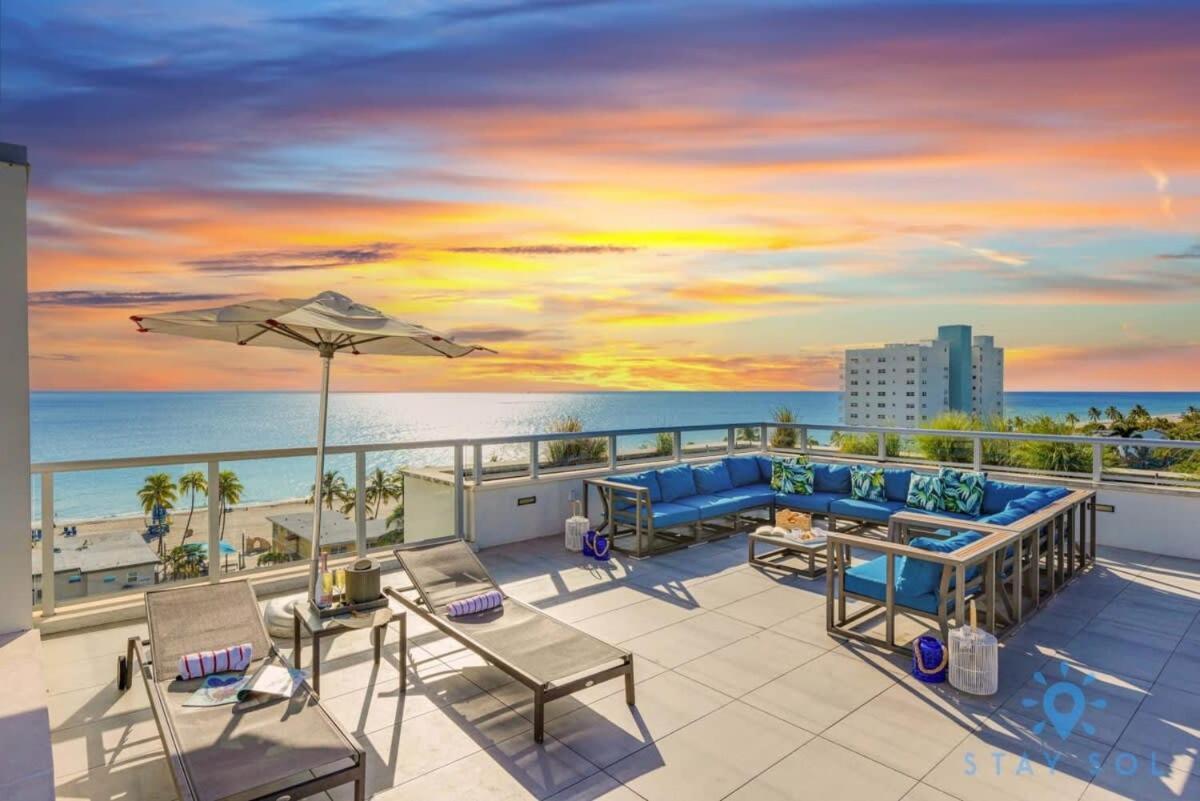 Tropical Oasis - Rooftop Pool- Near Beach - Gym Hollywood Exterior foto